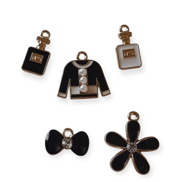 Accessories - Fashion Mini Gold Plated Enamel Pendant Charms - Perfect for DIY